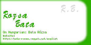rozsa bata business card